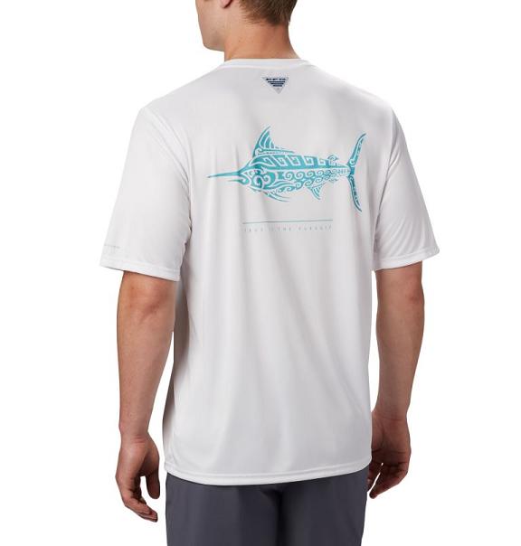 Columbia PFG Terminal Tackle T-Shirt White Multicolor For Men's NZ84735 New Zealand